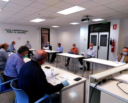 La Lonja Agropecuaria para La Mancha retomaba este jueves sus reuniones presenciales en la sede del ITAP