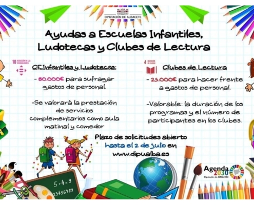 La Diputaci&oacute;n pone 105.000&euro; a disposici&oacute;n de los ayuntamientos para proyectos educativos vinculados con la Educaci&oacute;n Infantil y los Clubes de ...