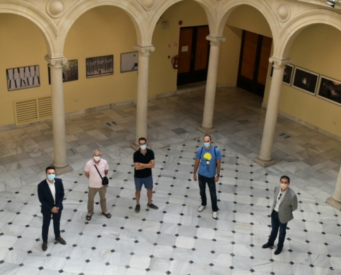 General desde planta superior del Claustro del C.C. La Asunción en la apertura de la Muestra Albacete Siempre 2019