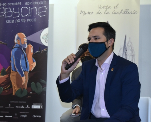 El diputado de Cultura durante presentación de la programación de Abycine 2020