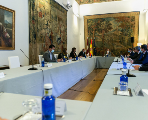 Reunión de trabajo en Fuensalida entre el Gobierno de la JCCM, las cinco Diputaciones, la Delegación del Gobierno de España en la región, Agen ...