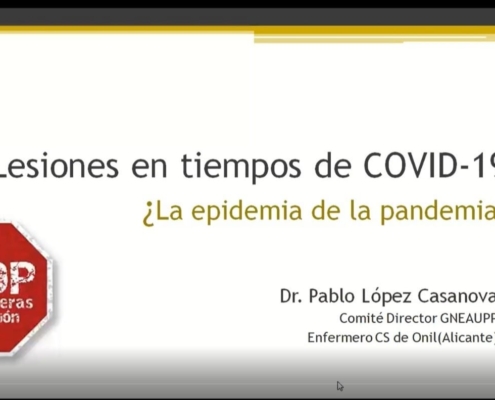 Captura de pantalla de la conferencia sobre Covid-19