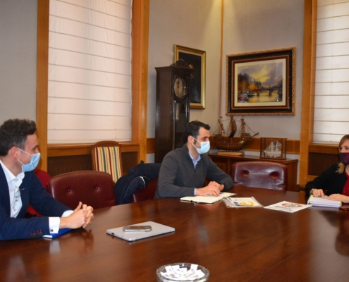 La vicepresidenta de la Diputación de Albacete, Amparo Torres, durante la reunión que ha mantenido con responsables de la Agencia para el Desarr ...