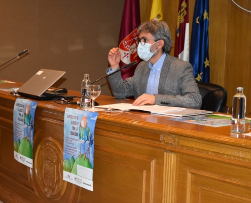 El diputado provincial de Igualdad, Pedro Antonio González, durante la presentación del certamen de cortos Diputación de Albacete por la Igualdad