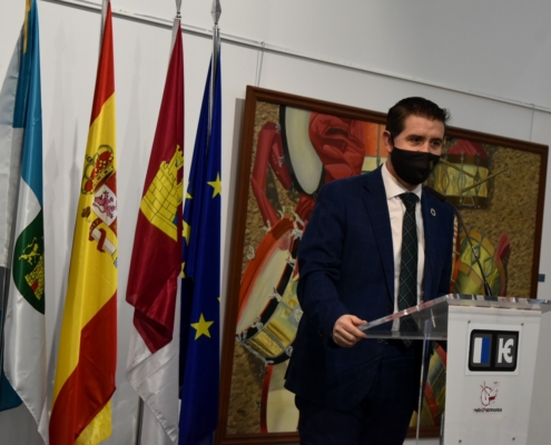 El presidente de la Diputación de Albacete durante su intervención en la apertura del MUSS