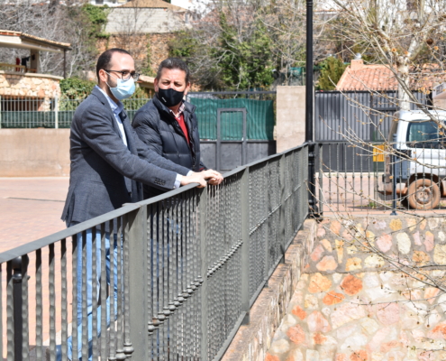 Valera y Martínez durante un momento de la visita a Salobre