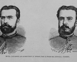 Año 1882. Moya y Nandín, ayudantes que acompañaban al general Prim la noche de su atentado. El segundo fue gobernador civil de Albacete en 1883 ...