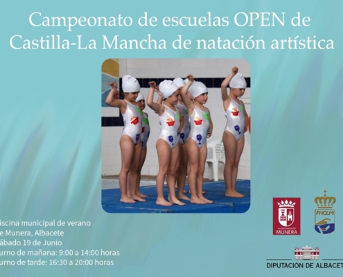 Cartel Promocional del Campeonato de Escuelas Open de Castilla-La Mancha de Natación Artística