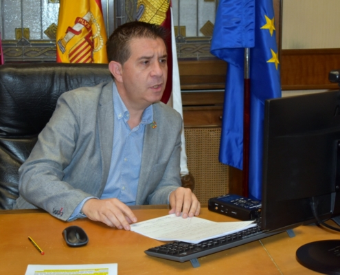 El presidente de la Diputación durante su intervención en la Jornada Informativa organizada por la institución y dirigida a los Ayuntamientos d ...