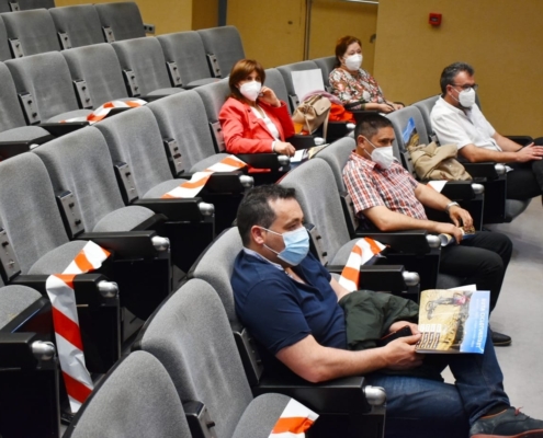 Los alcaldes de los municipios de Yeste, Peñascosa, Riópar y Alcaraz durante la presentación de la Ruta Cicloturista BTT Nerpio-Alcaraz-Albacete