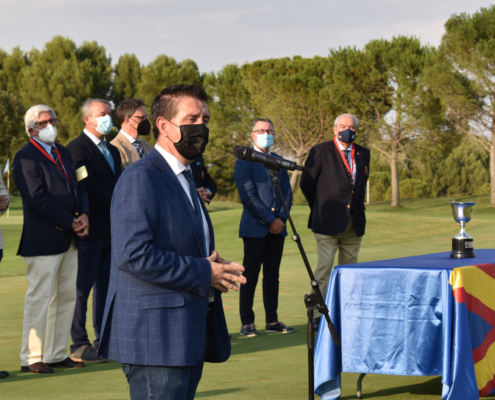 El presidente de la Diputación de Albacete en la apertura del Campeonato de España de Federaciones Autonómicas masculino absoluto de golf