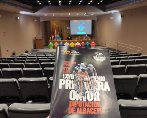 Un momento de la presentación del ‘Gran Premio Ciclista Primavera Ontur Diputación de Albacete' en el Salón de Actos de la Diputación