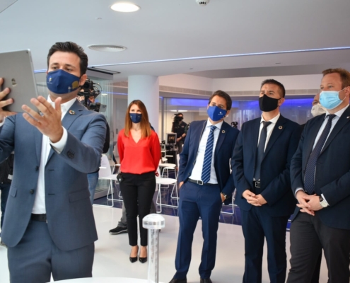 Un momento del acto de inauguración de los Depósitos de ‘La Fiesta del Árbol’