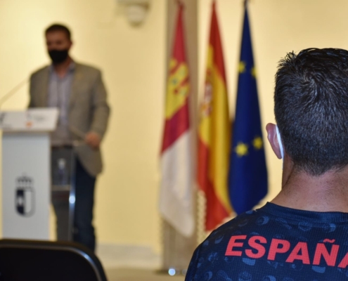 Un momento del acto de recepción de los deportistas que representarán a C-LM en los Juegos Paralímpicos de Tokio