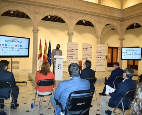 Un momento del acto de recepción de los deportistas que representarán a C-LM en los Juegos Paralímpico