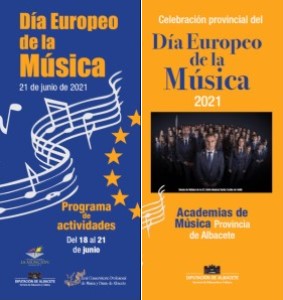 Carteles celebración día europeo de la música en Albacete y provincia