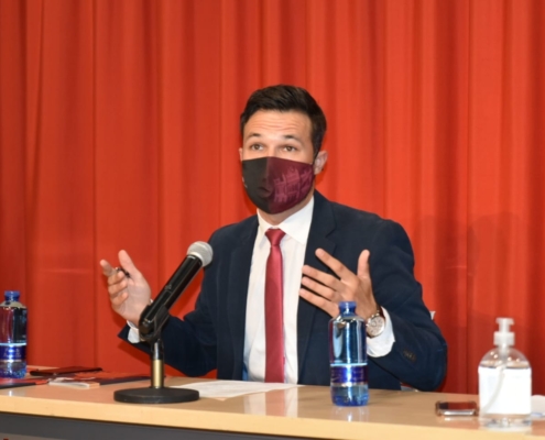 El diputado provincial de Cultura, Miguel Zamora, durante su intervención