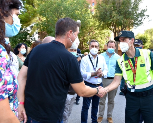 El presidente de la Diputación, Santi Cabañero, durante el acto de homenaje al Guardia Civil Eusebio García