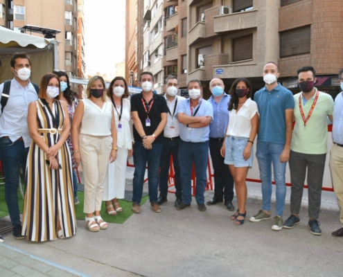 Foto de familia de la llegada de La Vuelta a Albacete