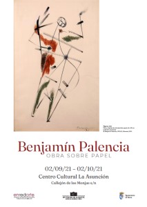cartel exposición Obra sobre papel de Benjamín Palencia