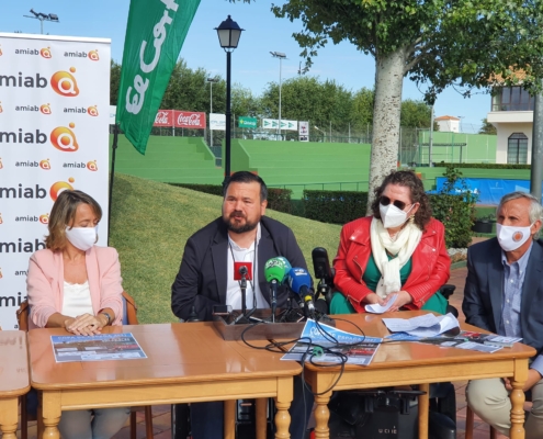 El vpdte. provincial, Juanra Amores, durante la rueda de prensa para la presentación del Trofeo Ciudad de Albacete de Tenis en Silla de Ruedas, j ...