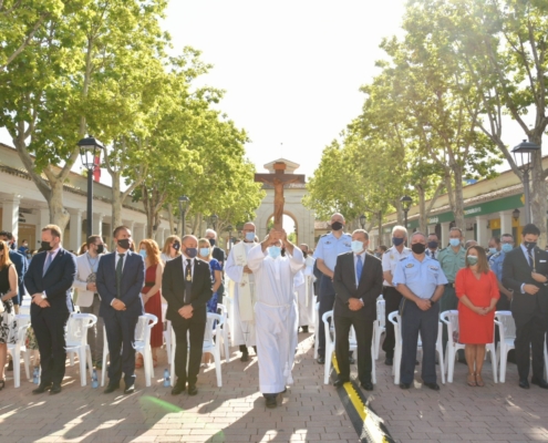 Momento del comienzo de la misa en honor a la Patrona de Albacete en Recinto Ferial