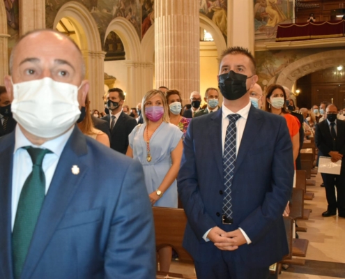 Un momento de la Misa en la Catedral de San Juan Bautista de Albacete en hornor a la Virgen de Los Lanos