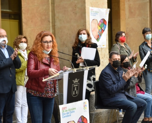 La diputada provincial de Servicios Sociales, Juani García, durante su intervención