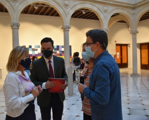 Un momento de la presentación de Geometria, Paisaje y Naturaleza