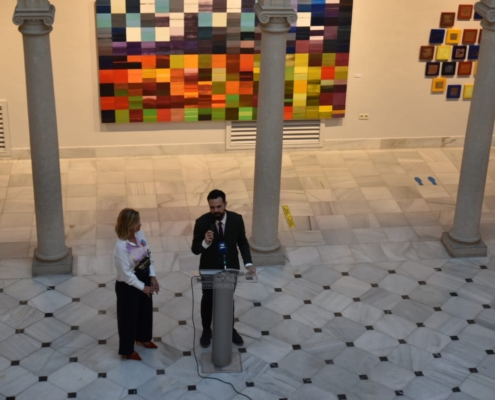 Un momento de la presentación de Geometria, Paisaje y Naturaleza, en el Centro Cultural La Asunción