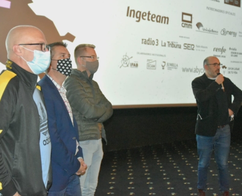 Un momento de la presentación en Abycine del documental Linda Baker la mujer de hierro