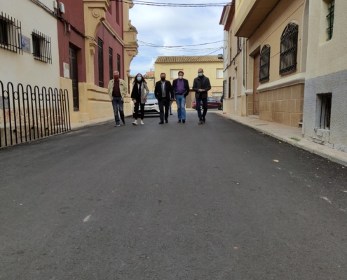 Una de las calles reasfaltada en Minaya