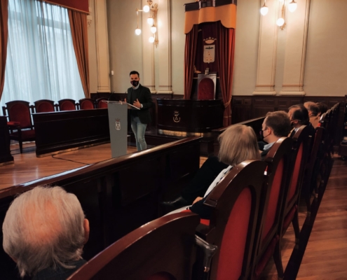 El diputado provincial de Cultura, Miguel Zamora, durante su intervención