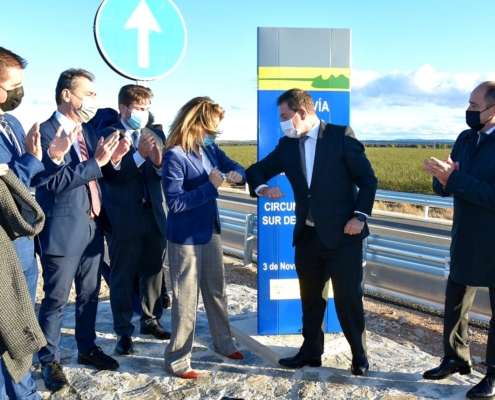 Momento de la inauguración de la Circunvalación Sur de Albacete