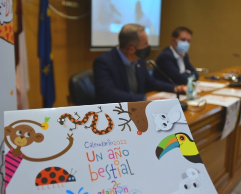 Un momento de la presentación del Calendario solidario de AFANION 2022