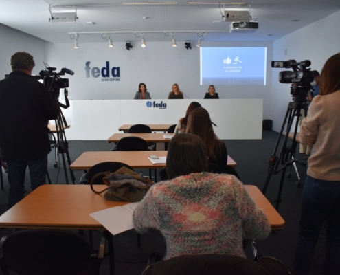 Un momento de la presentación en la sede de FEDA