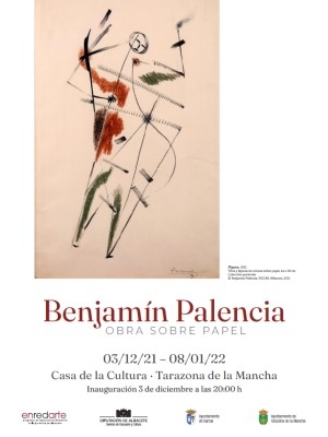 Cartel Benjamín Palencia en Tarazona de la Mancha