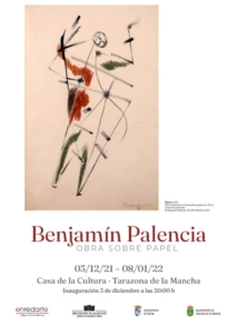 Cartel exposición Benjamín Palencia en Tarazona de la Mancha