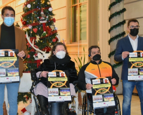 Foto de familia de la presentación del VIII Trofeo BSR Ciudad de Albacete-Diputación I