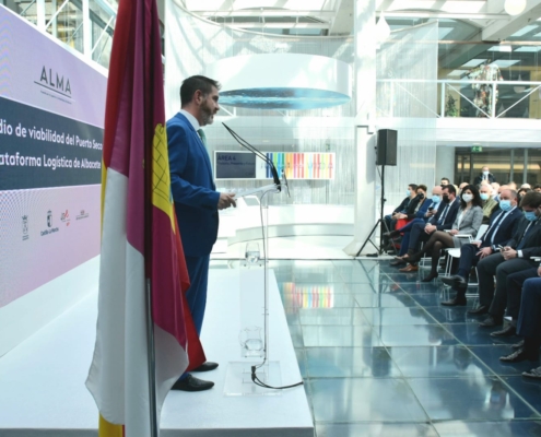 El presidente provincial participa en la presentación del estudio de viabilidad del proyecto del Puerto Seco de Albacete EcoPort 3