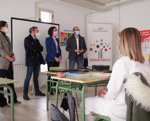 Momento de la inauguración de itinerario formativo del 'Dipualba Protege' de la Diputación de Albacete en Higueruela