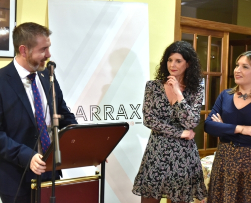 El presidente de la Diputación saluda en la recepción a partners y entidades colaboradoras del Barrax Rural Innovation HUB I