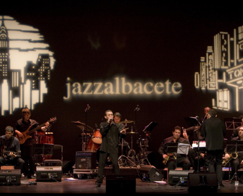 Foto de la Big Band del Real Conservatorio de Música y Danza de la Diputación de Albacete en una de sus actuaciones