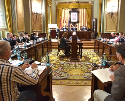 Plano general del Salón durante el Pleno de marzo de 2022 en la Diputación de Albacete