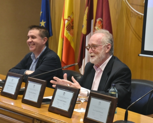 El presidente de la Diputación de Albacete junto al secretario de la Asociación Cultural de Albacete en Madrid