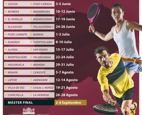 Calendario Torneos de Verano de Pádel Albacete 2022