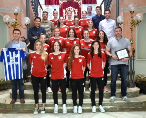 Recibimiento al CFF Albacete en el Palacio Provincial