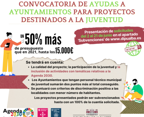 Los Ayuntamientos de la provincia pueden solicitar, desde el 2 de junio, las ayudas de la Diputación de Albacete para la promoción de actividade ...