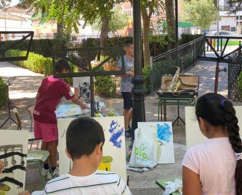 Un momento del curso de pintura realizado en el marco del ‘I Encuentro Nacional de Saxofones. Saxosones’