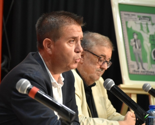 El presidente de la Diputación y del Consorcio Cultural Albacete, Santi Cabañero, durante su intervención